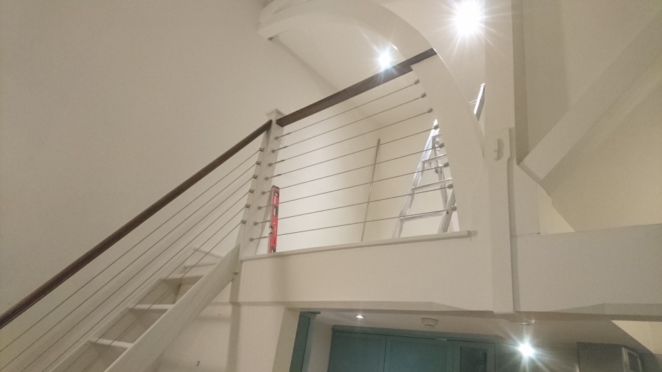 Indoor Minimalist Wire Balustrade